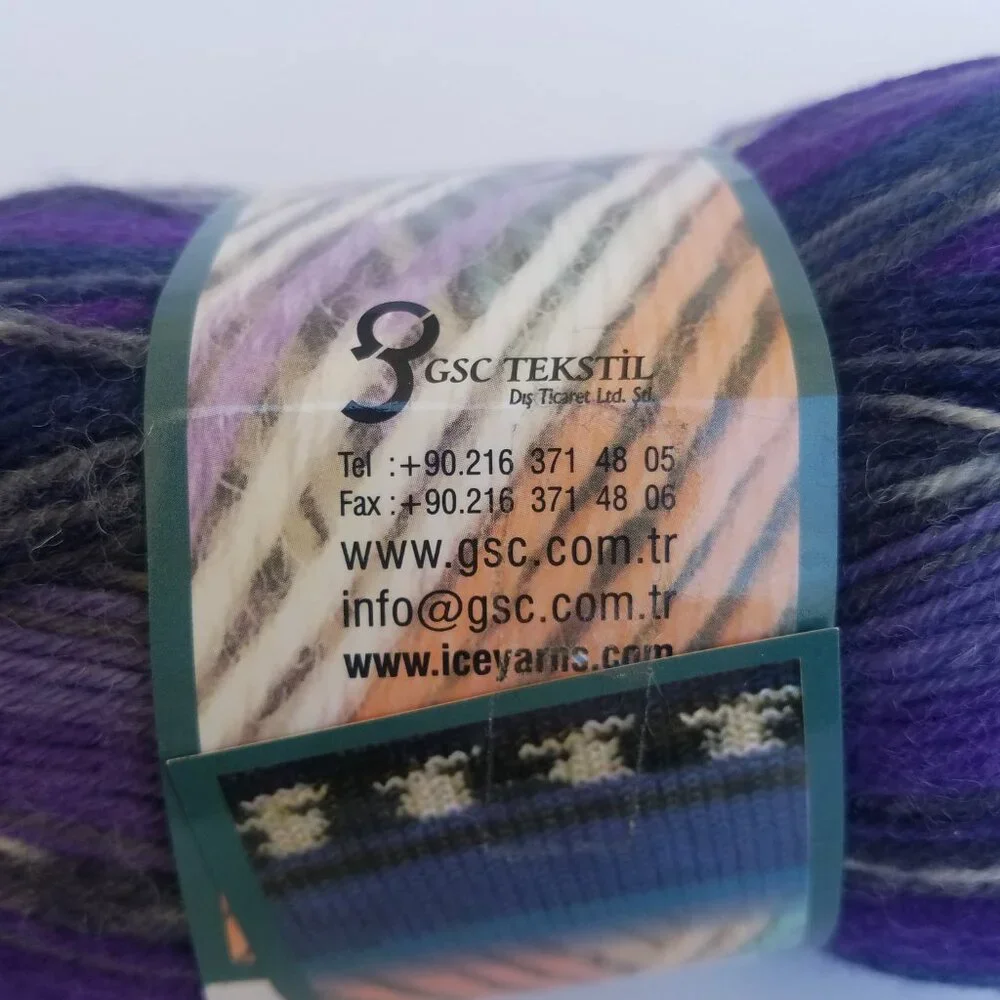 4-pack Ice Yarns Super Sock in Purple Shades Grey 4 skeins of yarn
